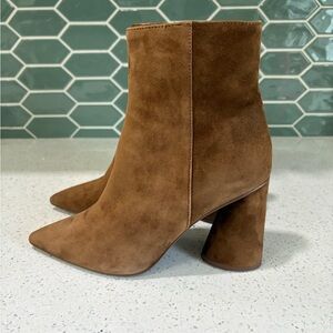 Brown Suede Ankle Boots